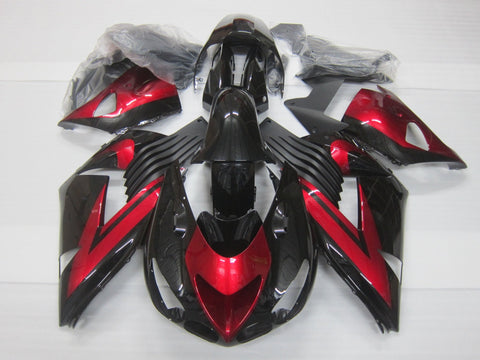 Fairing kit for a Kawasaki Ninja ZX14R (2006-2011) Black & Red at KingsMotorcycleFairings.com