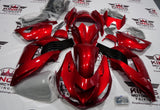 Fairing kit for a Kawasaki Ninja ZX14R (2006-2011) Candy Red & Matte Black from KingsMotorcycleFairings.com