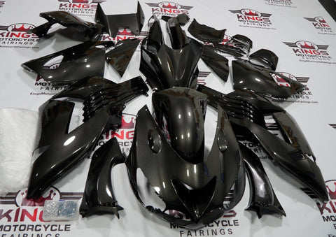 Fairing kit for a Kawasaki Ninja ZX14R (2006-2011) Graphite Gray at KingsMotorcycleFairings.com