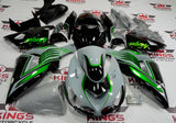 Fairing kit for a Kawasaki Ninja ZX14R (2006-2011) Nardo Gray, Green & Black