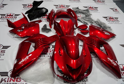 Fairing kit for a Kawasaki Ninja ZX14R (2006-2011) Red at KingsMotorcycleFairings.com