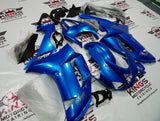 Fairing kit for a Kawasaki Ninja ZX6R 636 (2007-2008) Blue & Chrome at KingsMotorcycleFairings.com