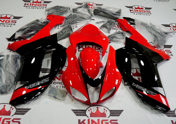 Fairing kit for a Kawasaki Ninja ZX6R 636 (2007-2008) Red & Black at KingsMotorcycleFairings.com