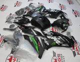 Matte Black, Green and White Fairing Kit for a 2019, 2020, 2021, 2022 & 2023 Kawasaki Ninja ZX-6R 636 motorcycle - KingsMotorcycleFairings.com