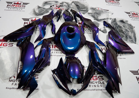 Fairing kit for a Kawasaki Ninja ZX6R 636 (2019-2023) Blue & Purple Chameleon Chameleon at KingsMotorcycleFairings.com