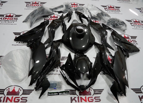 Fairing kit for a Kawasaki Ninja ZX6R 636 (2019-2023) Faux Carbon Fiber at KingsMotorcycleFairings.com