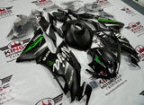 Fairing kit for a Kawasaki Ninja ZX6R 636 (2019-2023) Matte Black, Green & White at KingsMotorcycleFairings.com