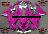 Pink & White Fairing Kit for a 2019, 2020, 2021, 2022 & 2023 Kawasaki Ninja ZX-6R 636 motorcycle at KingsMotorcycleFairings.com