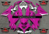 Pink & White Fairing Kit for a 2019, 2020, 2021, 2022 & 2023 Kawasaki Ninja ZX-6R 636 motorcycle at KingsMotorcycleFairings.com