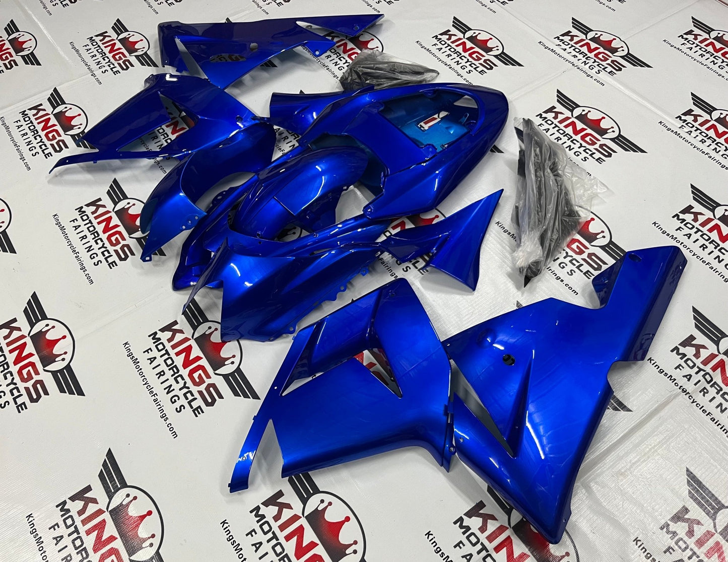 Fairing kit for a Kawasaki ZX10R (2004-2005) Blue at KingsMotorcycleFairings.com