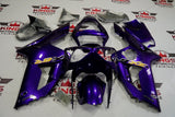 Fairing kit for a Kawasaki ZX6R 636 (2003-2004) Dark Purple, Gold & Black at KingsMotorcycleFairings.com