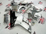 Silver and Matte Black Fairing Kit for a 2003 & 2004 Kawasaki ZX-6R 636 motorcycle