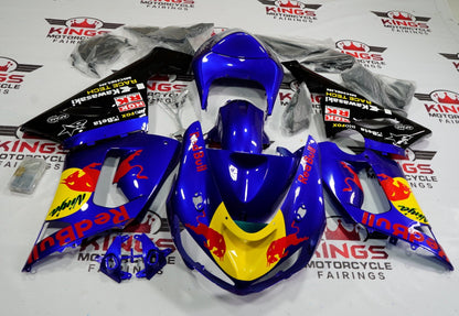 Fairing kit for a Kawasaki ZX6R 636 (2005-2006) Blue Red Bull at KingsMotorcycleFairings.com