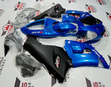Blue and Matte Black Fairing Kit for a 2005 & 2006 Kawasaki ZX-6R 636 motorcycle