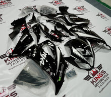 Fairing kit for a Kawasaki ZX6R 636 (2013-2018) Black & White Elf at KingsMotorcycleFairings.com