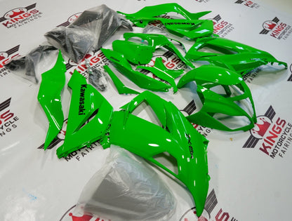 Kawasaki Ninja ZX6R 636 Fairings (2013-2018) Lime Green, Black at KingsMotorcycleFairings.com