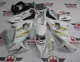 Fairings for Kawasaki Ninja ZX10R (2008-2010) White, Gold at KingsMotorcycleFairings.com