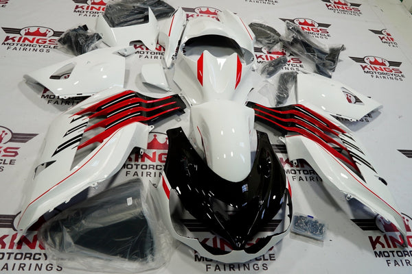 Fairings for Kawasaki Ninja ZX14R (2012-2024) White, Black, Red at KingsMotorcycleFairings.com