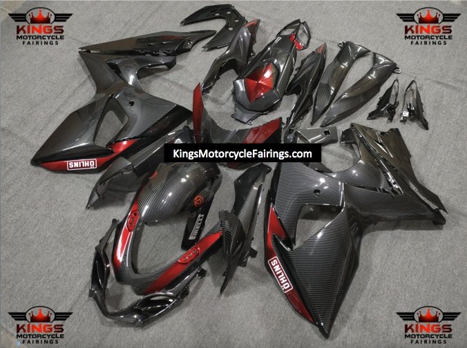 Suzuki GSXR1000 (2009-2016) Faux Carbon Fiber & Red Fairings