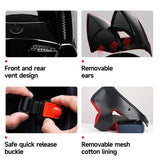 The HNJ Full-Face Motorcycle Helmet with Cat Ears is brought to you by Kings Motorcycle Fairings