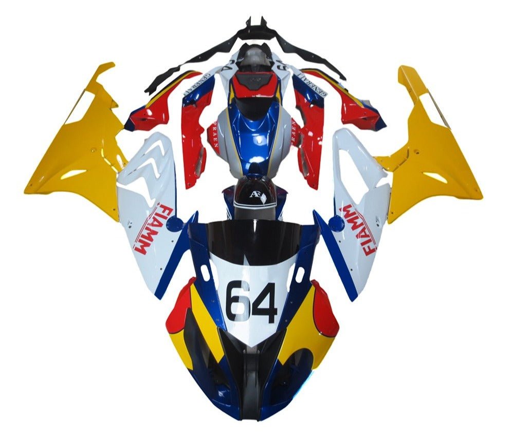 BMW S1000RR (2009-2014) Yellow, Blue, White & Red FIAMM Fairings