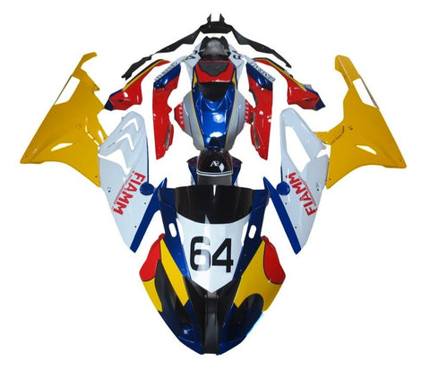BMW S1000RR (2009-2014) Yellow, Blue, White & Red FIAMM Fairings