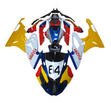 Yellow, Blue, White and Red FIAMM Fairing Kit for a 2015 and 2016 BMW S1000RR motorcycle