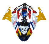 Yellow, Blue, White and Red FIAMM Fairing Kit for a 2009, 2010, 2011, 2012, 2013 and 2014 BMW S1000RR motorcycle