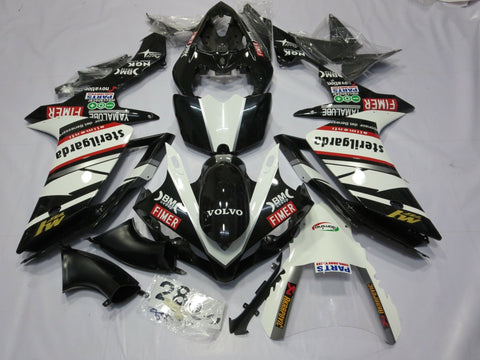 Yamaha YZF-R1 (2007-2008) Black, White & Red Sterilgarda Fairings