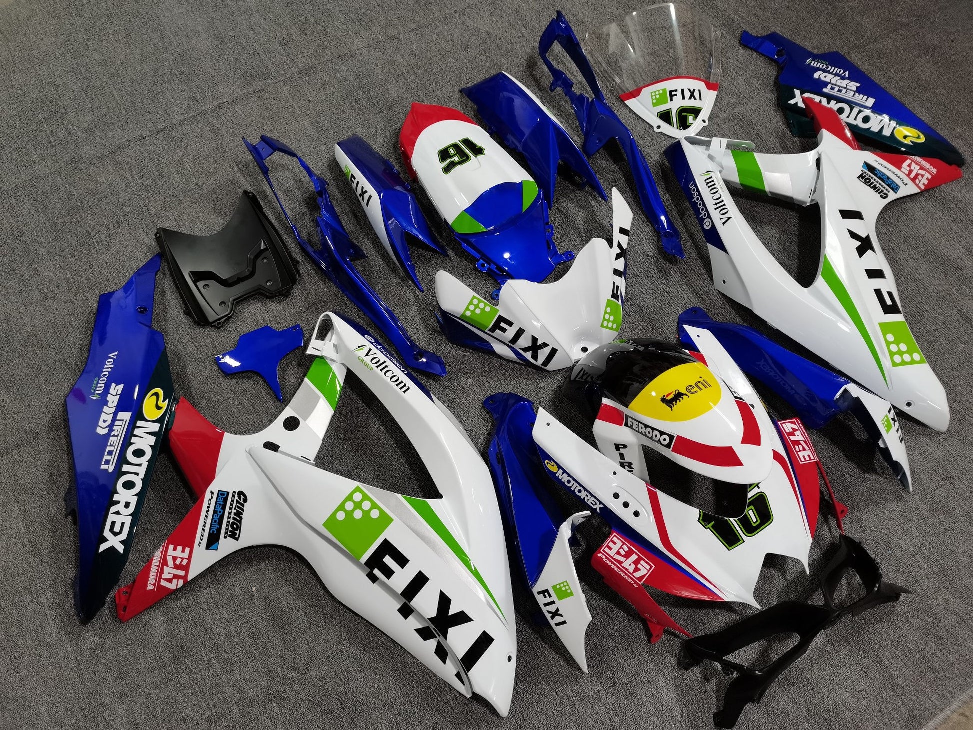 Fixi Fairing Kit for a 2008, 2009 & 2010 Suzuki GSX-R750 motorcycle
