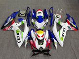 White Fixi Fairing Kit for a 2008, 2009, & 2010 Suzuki GSX-R600 motorcycle