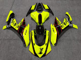 Yamaha YZF-R1 (2015-2019) Neon Yellow, Black & Red Fairings at KingsMotorcycleFairings.com
