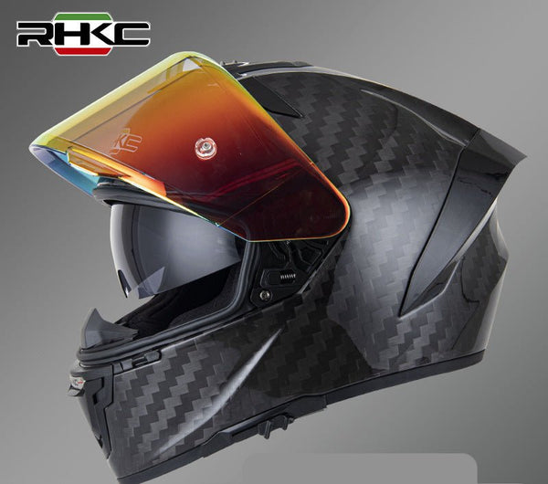 Forged Carbon Fiber 9k RHKC 360 Motorcycle Helmet at KingsMotorcycleFairings.com