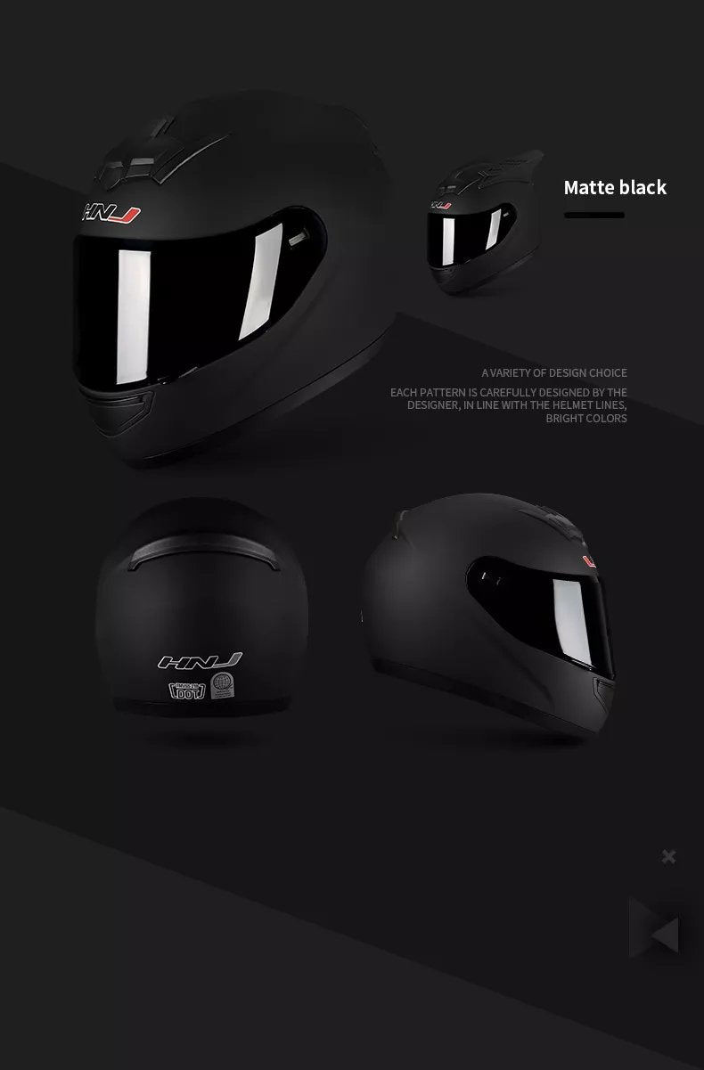 Full Matte Black Motorcycle Helmet at KingsMotorcycleFairings.com