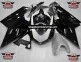 Black, White and Gold Fairing Kit for a 2007, 2008, 2009, 2010, 2011, 2012, 2013 & 2012 Ducati 848 motorcycle