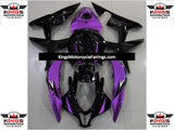 Black, Purple and Silver Fairing Kit for a 2007 and 2008 Honda CBR600RR motorcycle