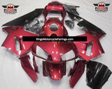 Red Wine and Black Fairing Kit for a 2003 and 2004 Honda CBR600RR motorcycle