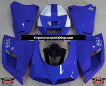 Dark Blue and White Fairing Kit for a 1998, 1999, 2000, 2001, & 2002 Ducati 996 motorcycle