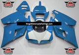 Light Blue and White Fairing Kit for a 1994, 1995, 1996, 1997, 1998, 1999, 2000, 2001, 2002 & 2003 Ducati 748 motorcycle