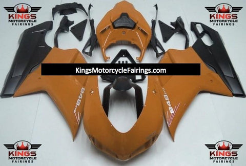 Ducati 848 (2007-2014) Orange Brown & Matte Black Fairings