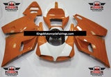 Orange and White Fairing Kit for a 2002 & 2003 Ducati 998 motorcycle