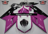 Pink, White and Black Fairing Kit for a 2007, 2008, 2009, 2010, 2011 & 2012 Ducati 1198 motorcycle