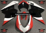 Ducati 848 (2007-2014) White, Black & Red Fairings