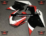 White, Black and Red Fairing Kit for a 2007, 2008, 2009, 2010, 2011, 2012, 2013 & 2014 Ducati 848 motorcycle