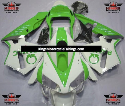 White and Green Pramac Fairing Kit for a 2003 and 2004 Honda CBR600RR motorcycle
