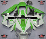 White and Green Pramac Fairing Kit for a 2003 and 2004 Honda CBR600RR motorcycle