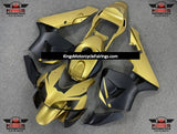 Gold and Matte Black Fairing Kit for a 2003 and 2004 Honda CBR600RR motorcycle