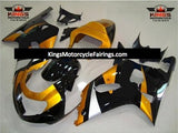 Gold, Black and Silver Fairing Kit for a 2000, 2001, 2002 & 2003 Suzuki GSX-R750 motorcycle