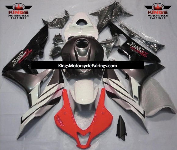 Honda CBR600RR (2007-2008) White, Silver, Black & Red Fairings