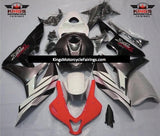 White, Silver, Black and Red Fairing Kit for a 2007 and 2008 Honda CBR600RR motorcycle